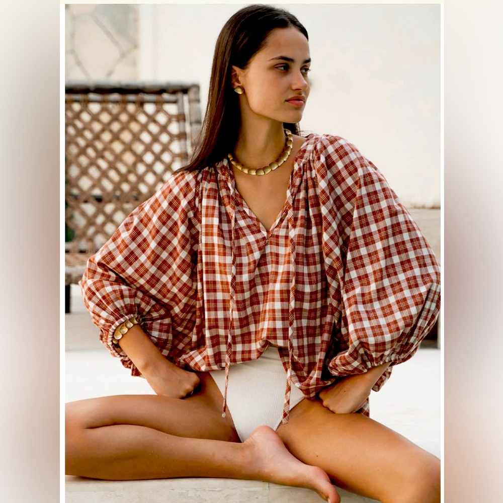 Daughters of India Poet Blouse NWT - Picture 12 of 14